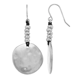 Bella Uno Beaded Disc Drop Earrings