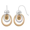 Bella Uno Two-Tone Double Hoop Earrings