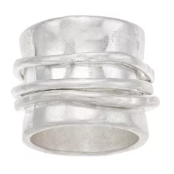 Bella Uno Wide Hammered Ring