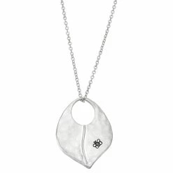 Bella Uno Silver Tone Pendant Necklace