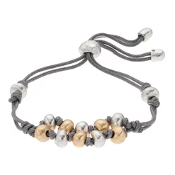 Bella Uno Two-Tone Beaded Cord Bracelet