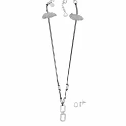 Bella Uno Oval Drop Necklace & Earring Set