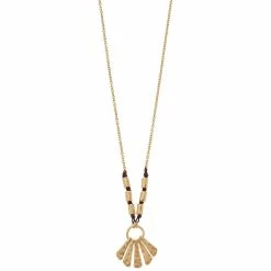 Bella Uno Worn Gold Fringe Necklace