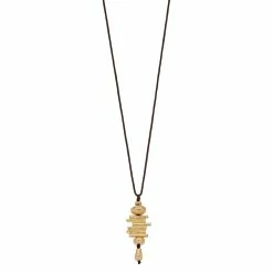 Bella Uno Abstract Pendant Cord Necklace
