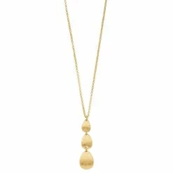 Bella Uno Gold Tone 3 Oval Drop Pendant