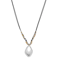 Bella Uno Two-Tone Open Diamond Shape Pendant