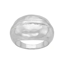 Bella Uno Oval Dome Ring -Bella Uno Sales Store 4243406 Silver Tone