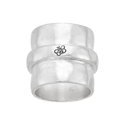 Bella Uno Wide Band Ring -Bella Uno Sales Store 4243539 Silver Tone