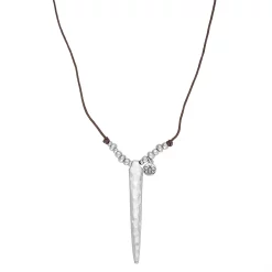 Bella Uno Worn Silver Necklace