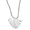 Bella Uno Worn Silver Frontal Necklace