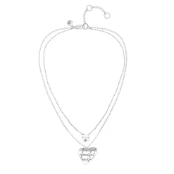 Bella Uno Bee "Beautiful" Heart Pendant Necklace