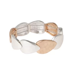 Bella Uno Teardrop Stretch Bracelet -Bella Uno Sales Store 4581353 Two Tone
