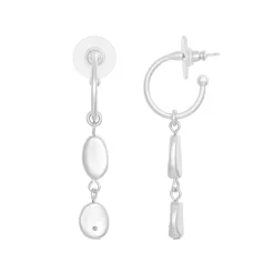 Bella Uno Gilded Metal Multiple-Drop Hoop Earrings