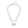 Bella Uno Two-Layer Metallic Teardrop Pendants Necklace