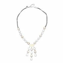 Bella Uno Open Teardrop Multi-Drop Frontal Necklace
