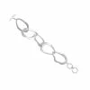Bella Uno Silver Tone Circle Link Toggle Bracelet