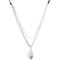 Bella Uno Silver Tone Long Necklace