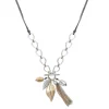 Bella Uno Two Tone Fringe Charm Necklace