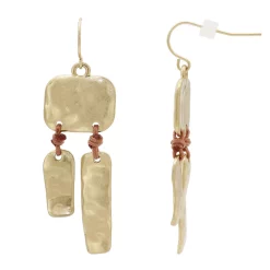 Bella Uno Zinc Gold Tone Dangle Earrings