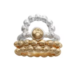 Bella Uno Zinc Stackable Bead Rings