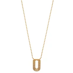 Bella Uno Zinc Gold Tone Long Statement Necklace