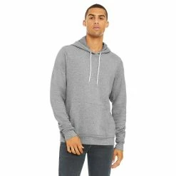 Bella + Canvas Unisex Pullover Polycotton Fleece Hooded Sweatshirt / Hoodie -Bella Uno Sales Store 5912857 ALT2